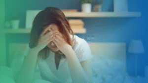 Clarity guide for fatigue, hormones, and brain fog; reviewing lab results; woman feeling tired; physician-backed health guide